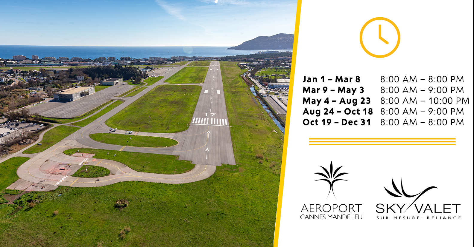 Opening hours Cannes Mandelieu