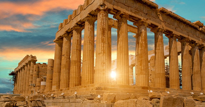 Athens Pantenon sunset